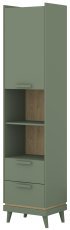 Schrank Scandi 2 - verblasstes grünes geöltes Eichenholz/verblasstes Grün