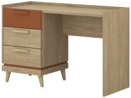 Schreibtisch Scandi - geölte Eiche/geölte Eiche-Ziegel