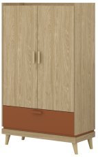 Schrank Scandi - geölte Eiche/geölte Eiche-Ziegel