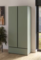 Helvetia meble - Kleiderschrank Cross S – grün/grün-schwarz – 24GWMY18