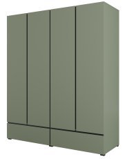 Kleiderschrank Cross S 2 – grün/grün-schwarz – 24GWMY20