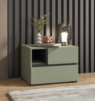 Helvetia meble - Nachttisch Cross S – grün/grün-schwarz – 24GWMY22