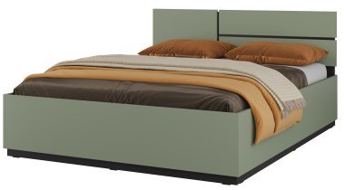 Helvetia meble - Bett mit Hebefunktion Cross S – 160x200 cm – grün/grün-schwarz – 24GWMY51