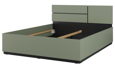 Helvetia meble - Bett mit Hebefunktion Cross S – 160x200 cm – grün/grün-schwarz – 24GWMY51