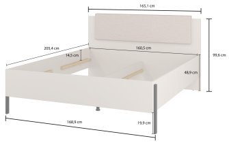 Helvetia meble - Bett Jukon S – 160x200 cm – Kaschmir – 24KSND31