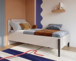 Helvetia meble - Bett Jukon S - 100x200 cm - Kaschmir - 24KSND34