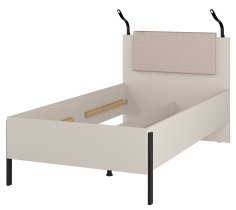 Helvetia meble - Bett Jukon S - 100x200 cm - Kaschmir - 24KSND34