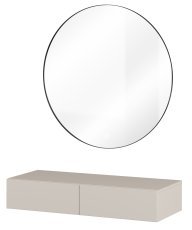 Wand-Schminktisch mit Spiegel Jukon S – Kaschmir – 24KSND59