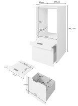 Helvetia meble - Schrank für Waschmaschine Andiamo – Weiß – 3097OK60