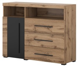 Kommode Roger – Eiche Wotan/Eiche Wotan/Schwarz matt – 22N2ZH47