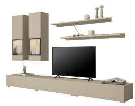 Helvetia meble - Wohnwand Baros – hellbeige – 2412BM10