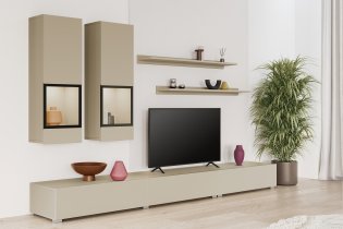 Helvetia meble - Wohnwand Baros – hellbeige – 2412BM10