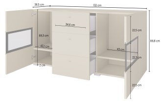 Helvetia meble - Kommode Baros – hellbeige – 2412BM26