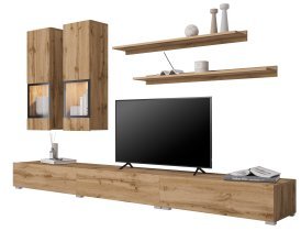 Helvetia meble - Wohnwand Baros – Eiche Wotan – 24N0BM10