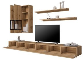 Helvetia meble - Wohnwand Baros – Eiche Wotan – 24N0BM10
