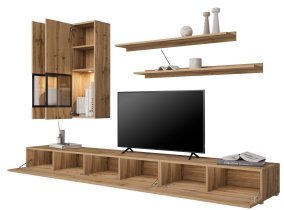 Helvetia meble - Wohnwand Baros – Eiche Wotan – 24N0BM10