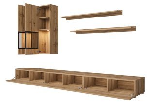 Helvetia meble - Wohnwand Baros – Eiche Wotan – 24N0BM10