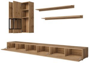 Helvetia meble - Wohnwand Baros – Eiche Wotan – 24N0BM10