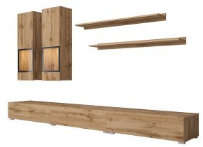 Helvetia meble - Wohnwand Baros – Eiche Wotan – 24N0BM10
