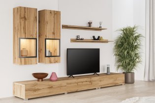 Helvetia meble - Wohnwand Baros – Eiche Wotan – 24N0BM10