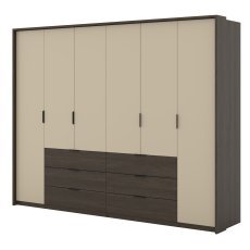 Kleiderschrank Mola – Eiche Sonoma/Eiche Sonoma/Hellbeige – 24D1OI29