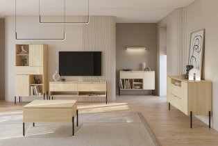 Helvetia meble - Korpus für Couchtisch Ore – Eiche Lindberg – 24LGOG88