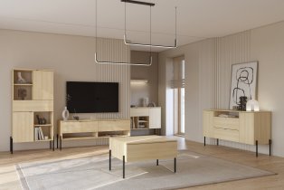 Helvetia meble - Korpus für Couchtisch Ore – Eiche Lindberg – 24LGOG88