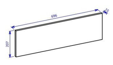 Helvetia meble - Front für Universal-Schubladen Ore – Kaschmir – 24KSOG04