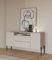 Helvetia meble - Kommode Ore – Kaschmir mit gerippter Struktur – 24KROG26
