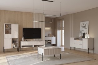 Helvetia meble - Kommode Ore – Kaschmir mit gerippter Struktur – 24KROG26