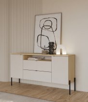 Helvetia meble - Wohnzimmer Ore – Eiche Lindberg/Kaschmir