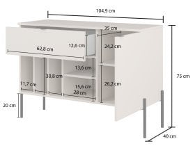 Helvetia meble - Kommode Ore – Eiche Lindberg – 24LGOG45