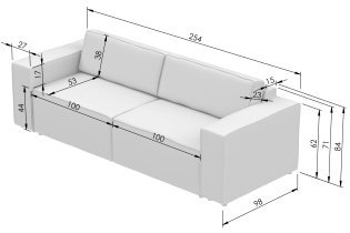 Ecksofas Dolmar - Schlafsofa Kubis 3F