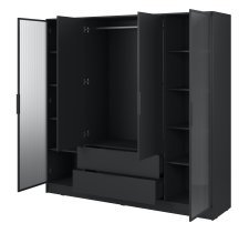 Piaski - Schrank Kelly 4D RD - schwarz