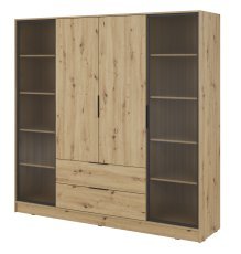Schrank Kelly 4D RD - Eiche/Artisan