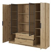 Schrank Kelly 4D RM - Eiche/Artisan