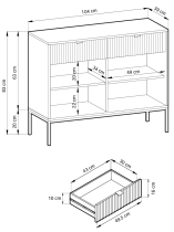 Piaski - Kommode Nova KSZ104 – Eiche Vicenza