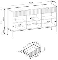 Piaski - Kommode Nova KSZ154 – Eiche Vicenza