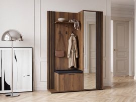 Garderoben-Set Nelly – Nussbaum/Schwarz