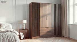 Kleiderschrank Nelly 4D – Nussbaum