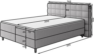 Eltap - Boxspringbett Camma – 140x200 cm