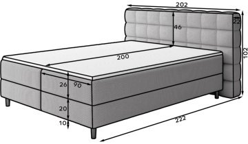 Eltap - Boxspringbett Camma – 180x200 cm