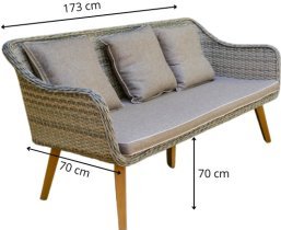 Bello Giardino - Gartensofa Largo - MO.015.150.XL - grau