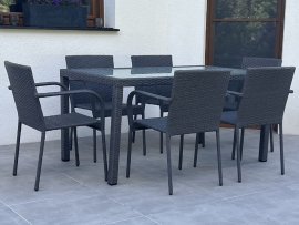 Esszimmer-Set Avvicente – schwarz – MS.009.007