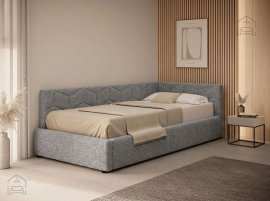 Kinderbett 3D – 120x200 cm Bubble 06 – grau