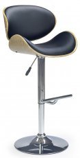 Barhocker H44 - helles Eichenholz/schwarz