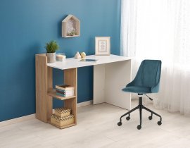 Arbeitstisch Fino - Goldeneiche/Weiß