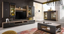 TV Regal Clif - San Remo Eiche/Grafit