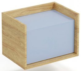 Niedriges Element Mobius 1D - Hickory Eiche/hellblau