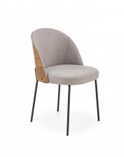 Stuhl K451 - grau / helles Walnuss